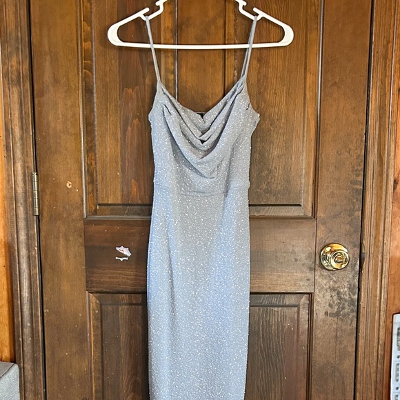 Windsor Sparkly Blue Prom Dress - Picture 2 of 4